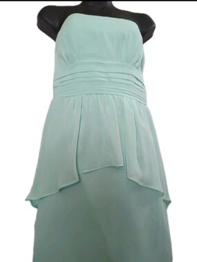 Alfred Angelo Seafoam Green Strapless Dress Size 8 Fully Lined